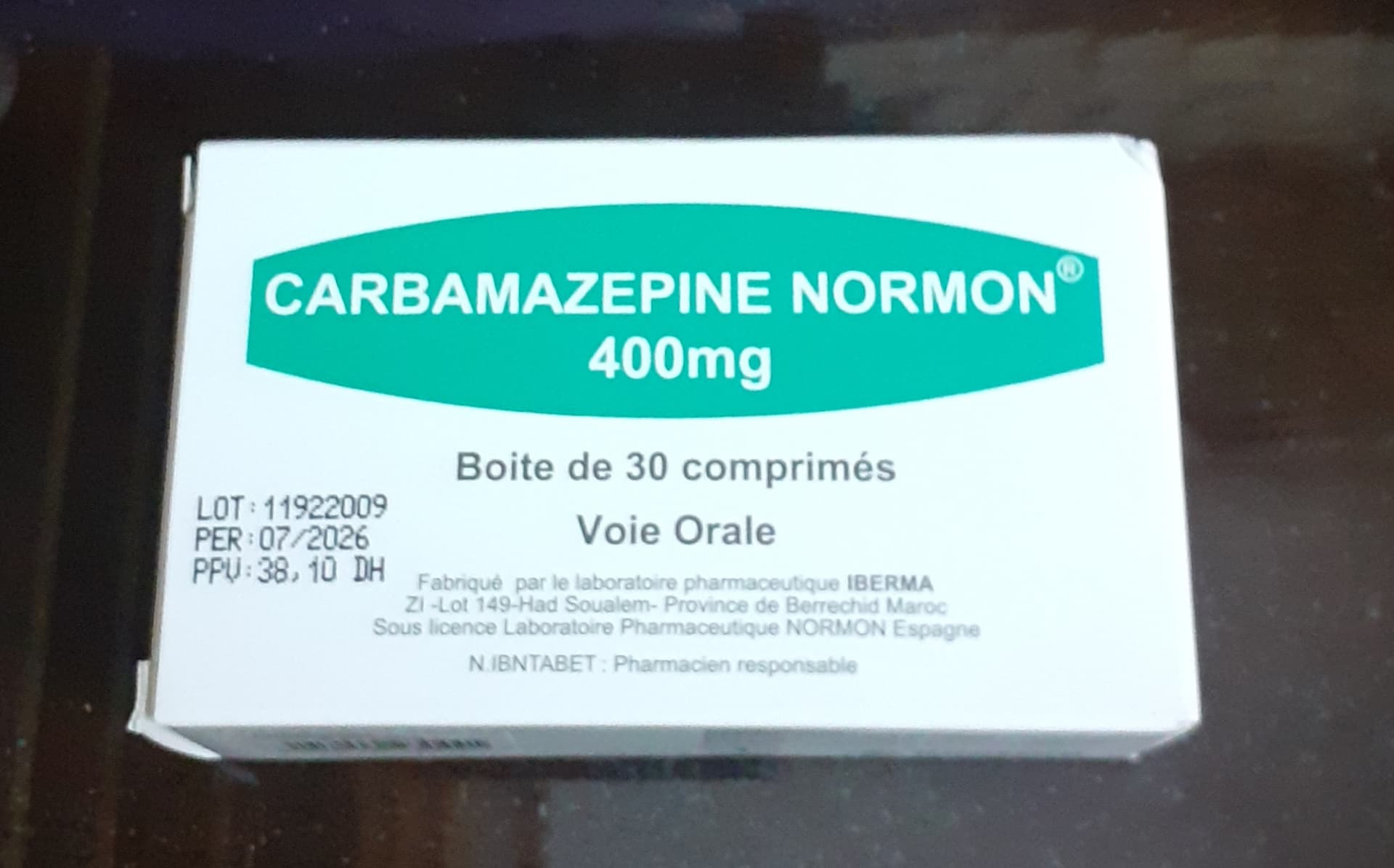 CARBAMAZEPINE NORMON 400 MG, Comprimé [P]