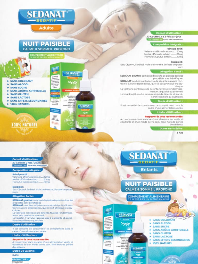 SEDANAT ADULTE, Goutte