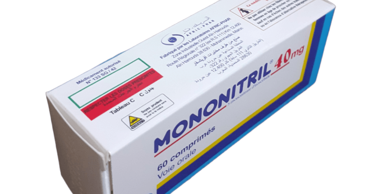 MONONITRIL 40 MG, Comprimé
