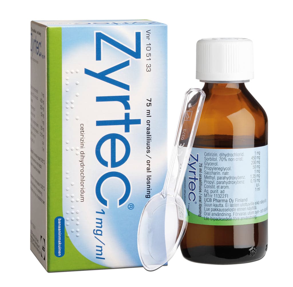 ZYRTEC 1 MG / ML, Solution buvable